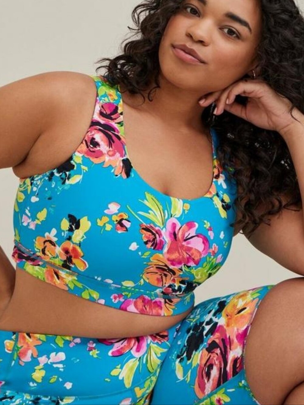 Torrid 5 Blue Floral Sports Bra - New